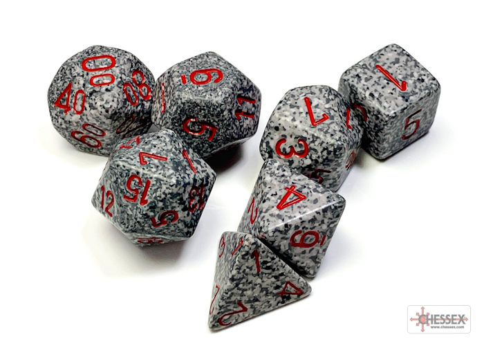 Speckled Granite Polyhedral 7-Dice Set - CHX25320